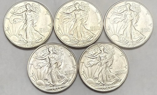 Lotto mezzi dollari - lotto, 1945-p