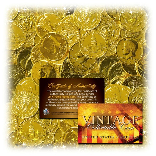 Mezzi dollari vintage placcati