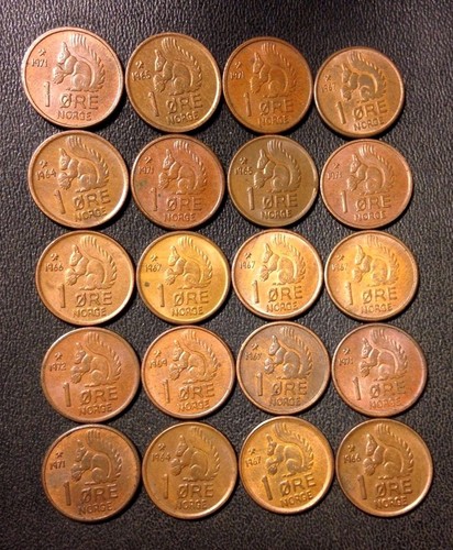 Lotto monete norvegia vintage - norvegia,
