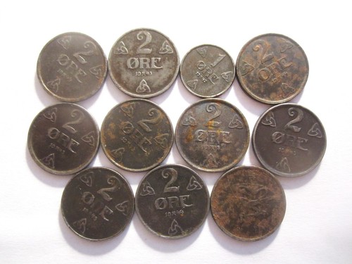 Norvegia lotto monete ferro - norvegia,