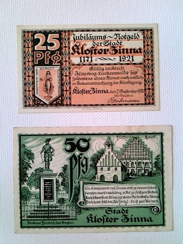 Banknoten notgeld kloster - banknoten,, notgeld,