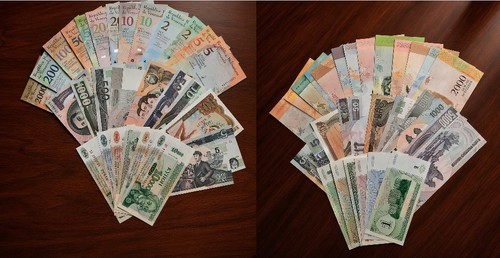Lotto banconote mondiali - 29,