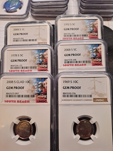 Lotto coins ngc - gemma, proof